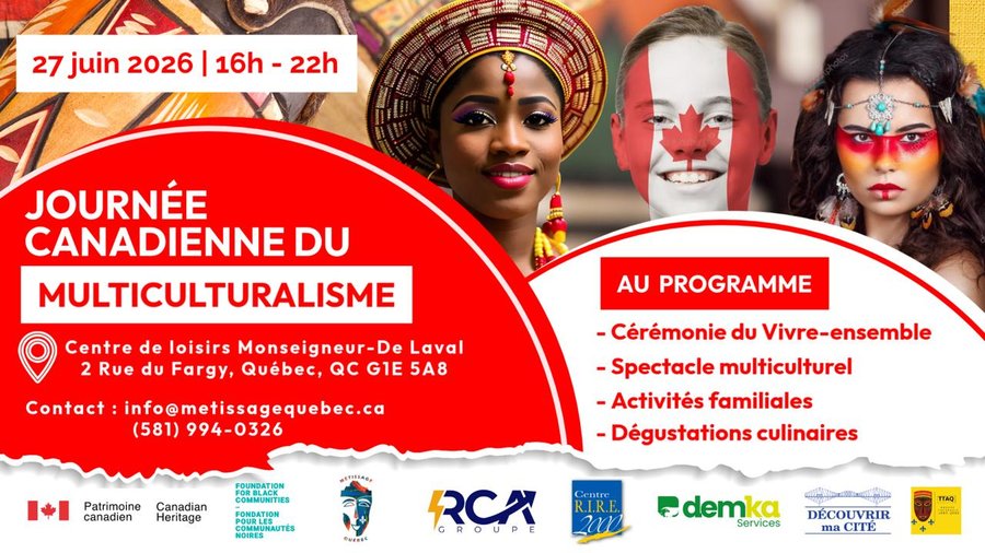 Affiche — Journée canadienne du multiculturalisme — Métissage Québec